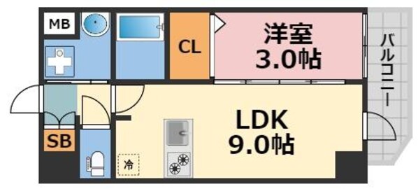 エステムコート堺筋本町の物件間取画像